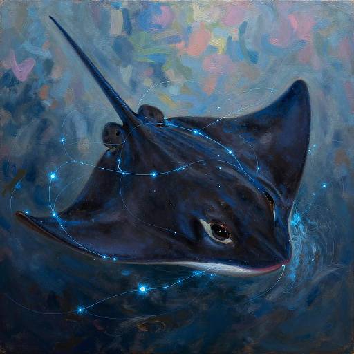 Bioluminescent Stingray Portrait