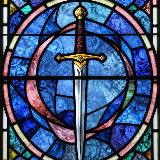 Stained Glass Lance of Longinus