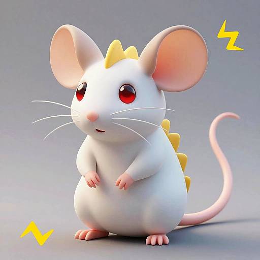 Mischievous Red-Eyed Toy Mouse Design