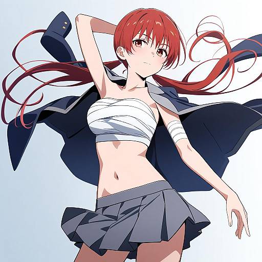 Illustration of Musujime awaki, toaru majutsu no index in the style of Deadnooodles