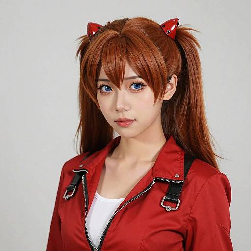 Realistic Asuka Kazama Cosplay Close-Up