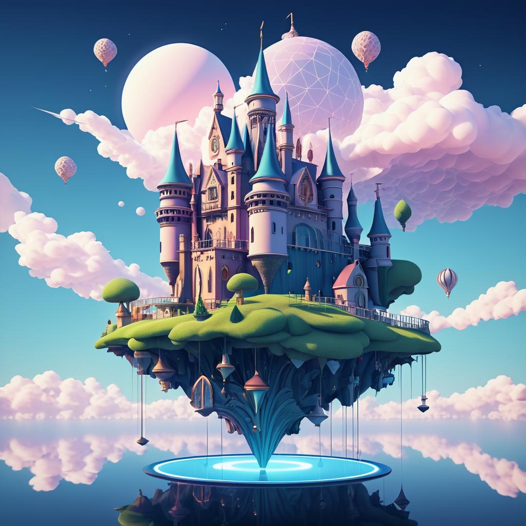 Enigmatic Floating Castle Daydream Machine