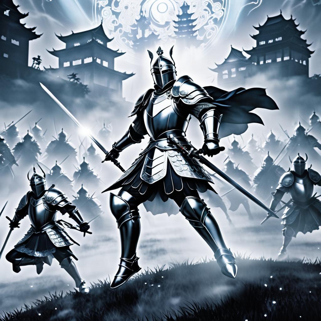 Brave Knight in Misty Battlefield Adventure