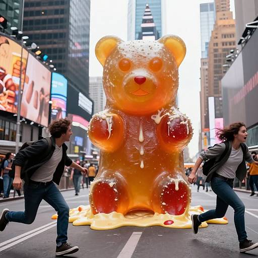 Melting Gummy Bear Terrorizes Times Square