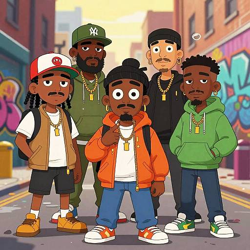 Custom Boondocks Characters Urban Scene