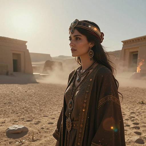 Majestic Desert Nomad Queen Portrait