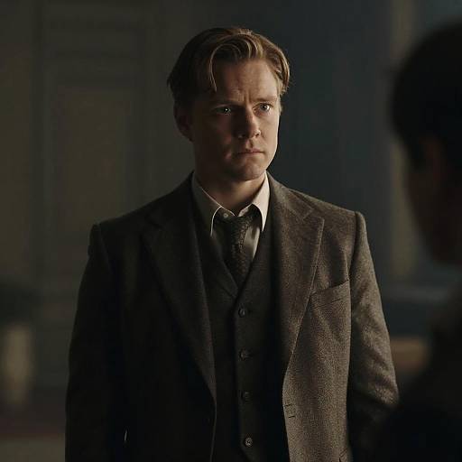 Serious Man in Vintage Suit