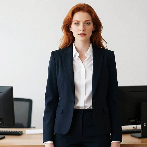Professional Woman in Office Suit
