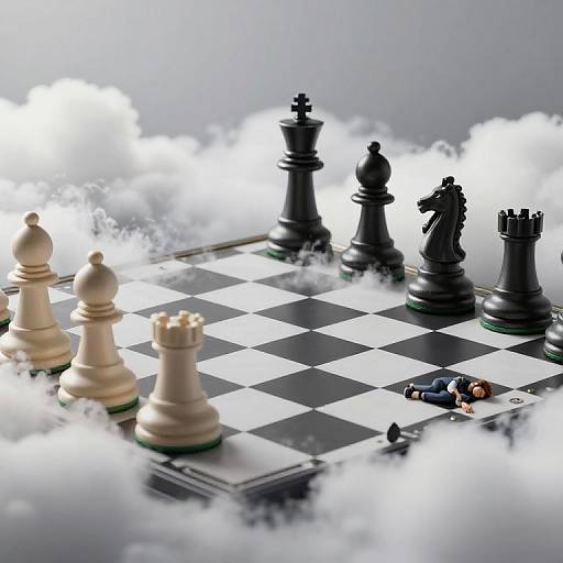 Emotive Chess Battle in Clouds