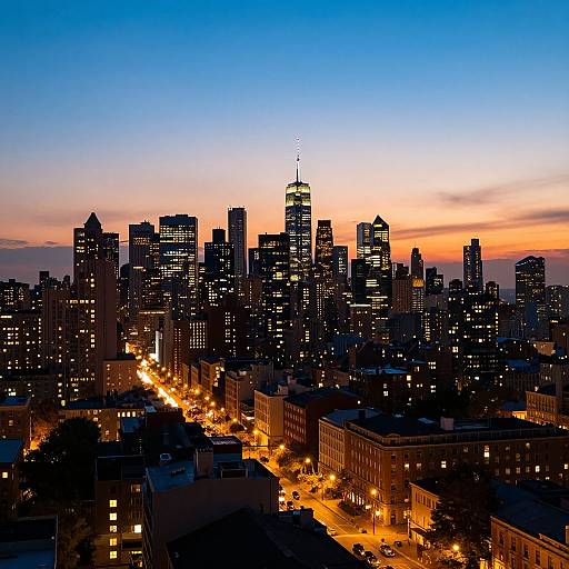 Twilight Urban Cityscape Glow
