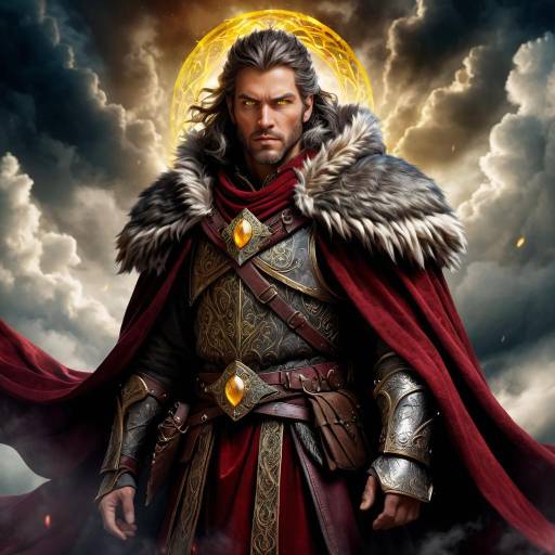 Fierce Medieval Warrior King Portrait