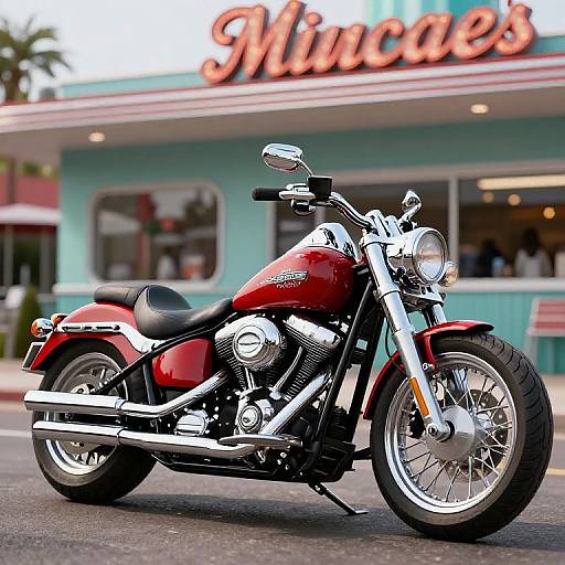 Realistic Mickey Mouse Harley Motorcycle