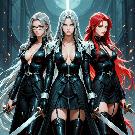 Genderswap Sephiroth with Multiple Characters