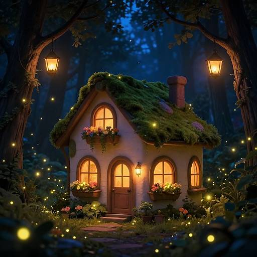 Magical Twilight Forest Cottage