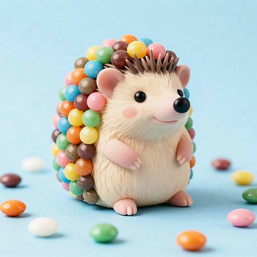 Colorful Candy Hedgehog Pop Art