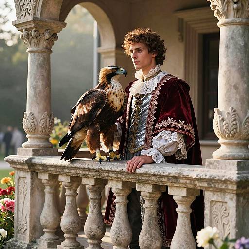 Georgian Aristocrat with Majestic Raptor