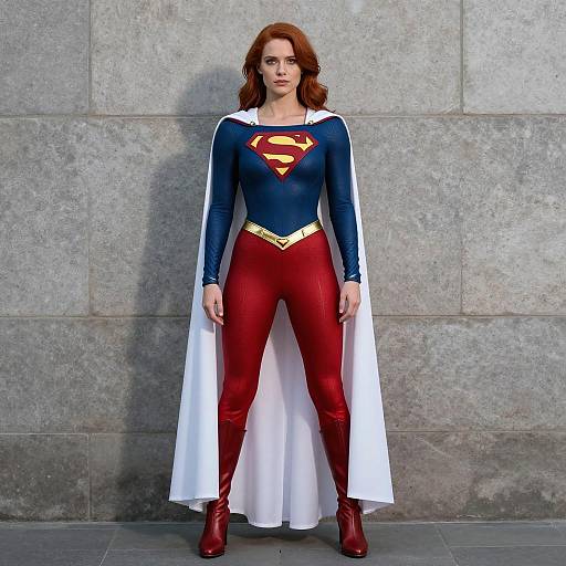 Realistic Supergirl Costume Fashion Portrait