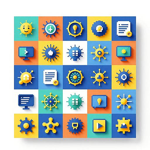 Vibrant AI and Machine Learning Collage