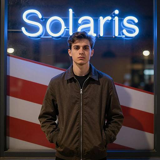 Young Man by Neon Solaris Window