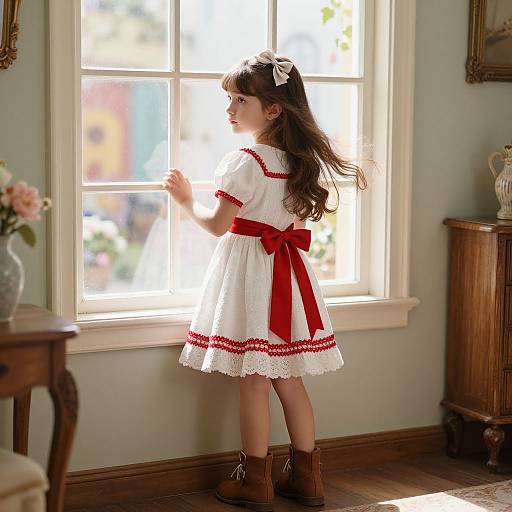 Young Girl in Vintage Fairy-Tale Room