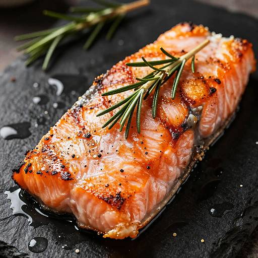 Grilled Salmon Fillet with Rosemary