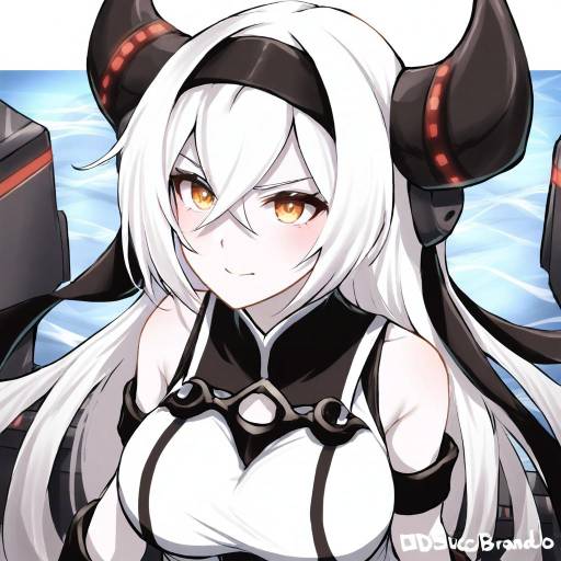 Illustration of Air defense princess, kantai collection in the style of Disco brando