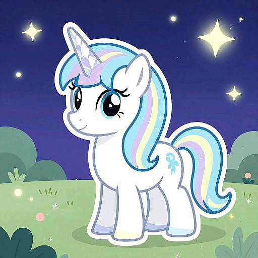 Sparkling Unicorn Mascot Logo