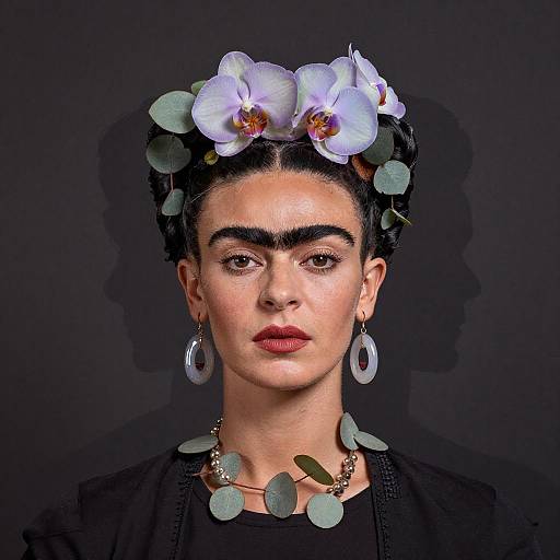 Opalescent Lavender Eucalyptus, Frida-esque Silhouette