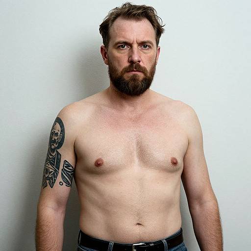 Bearded Truman with Tattoo Mannerism