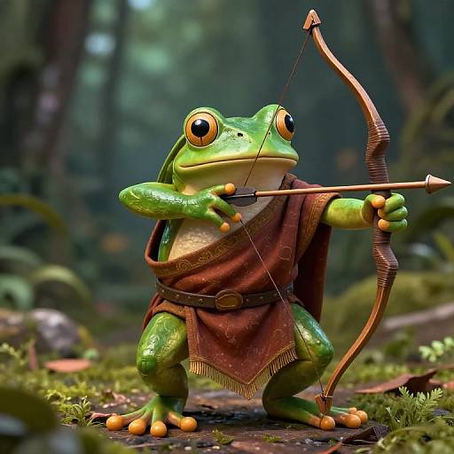 Hyper Realistic Frog Monk Archer