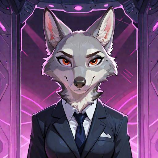 Intergalactic Warrior Wolf Fursona Art