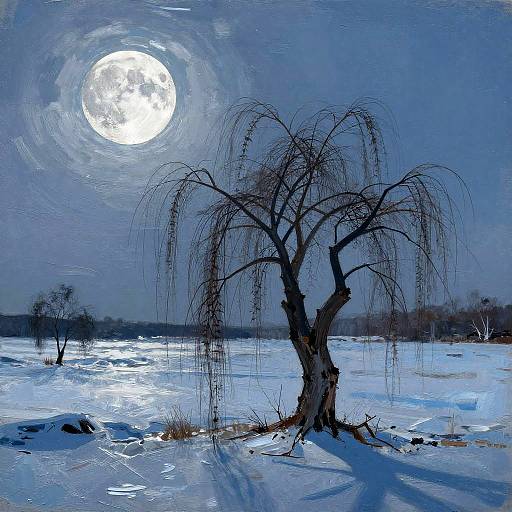 Ethereal Frozen Tundra with Willow