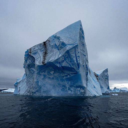 Photorealistic Dark Blue Iceberg