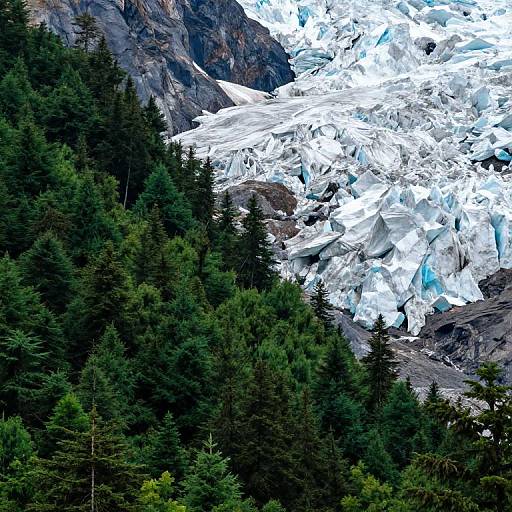 Lush Forest vs Receding Glacier