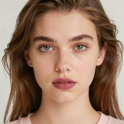 Captivating Close-Up of a Young Woman