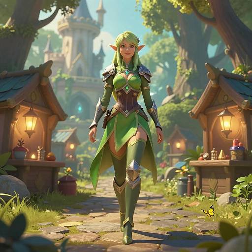 Elven Guardian in Enchanted Forest