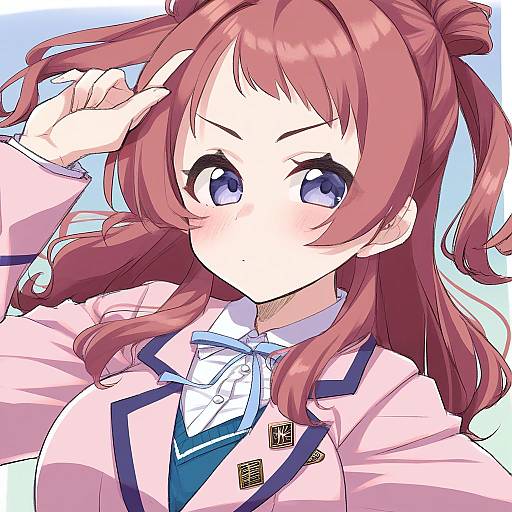 Illustration of Hanami saki, gakuen idolmaster in the style of Kisairo kaede