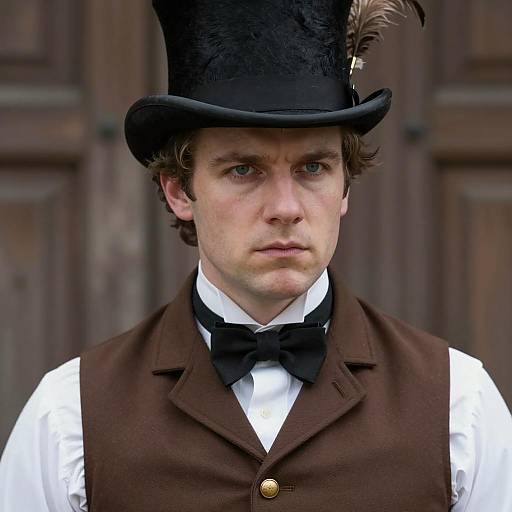 Man in Victorian Costume Close-Up