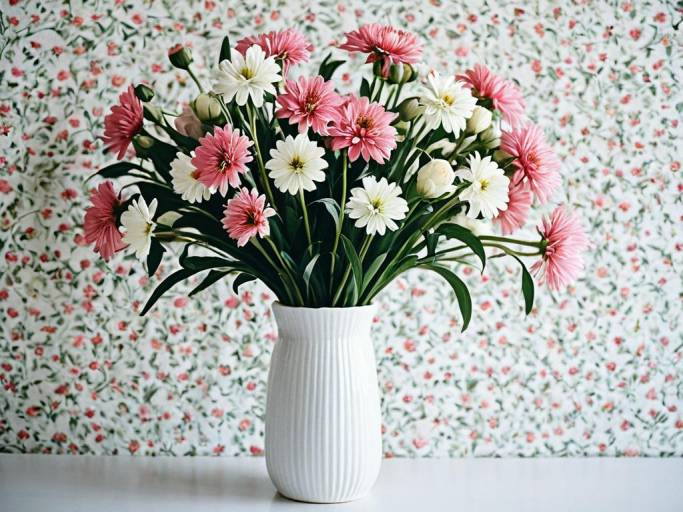 Beautiful Pink and White Flower Wallpaper