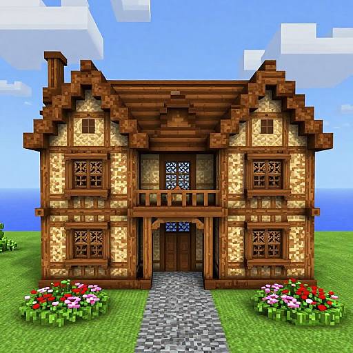 Tudor-Style Minecraft Mansion by Ocean