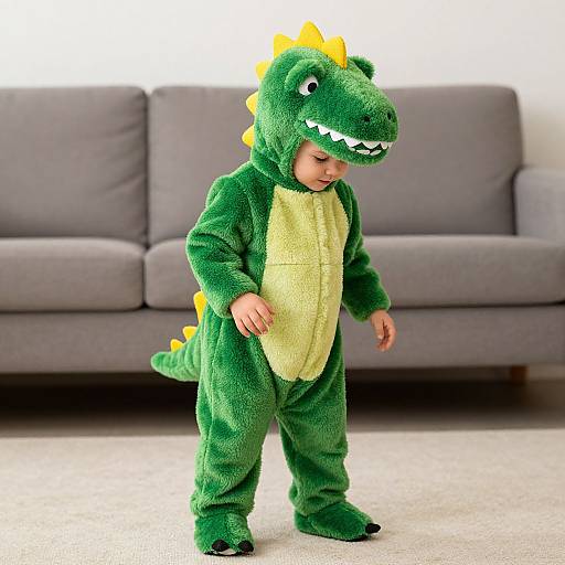 Toddler in Dinosaur Costume
