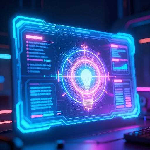 Futuristic AI Cyberpunk Interface