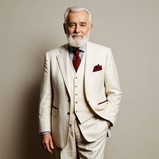 Elegant Elderly Man in Classic Suit