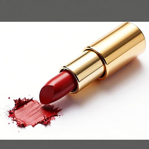 Vibrant Red Lipstick Close-Up