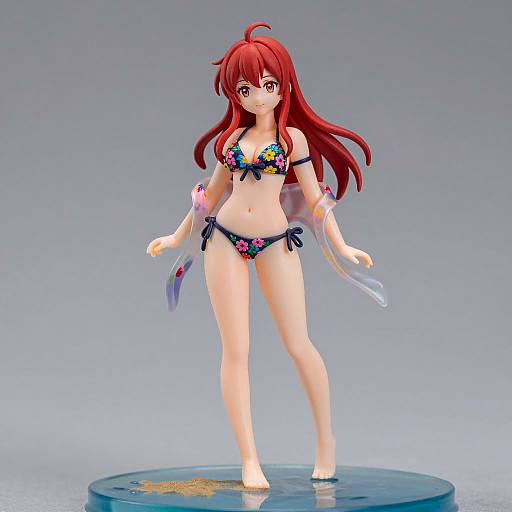 Vibrant Anime Girl Figurine Design