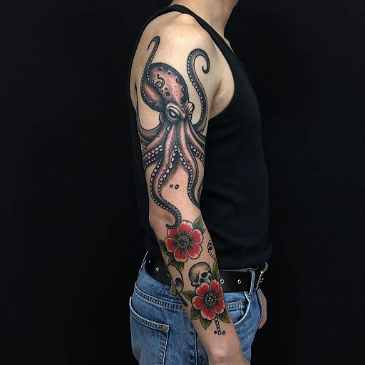 Profile Shot of a Tattooed Man