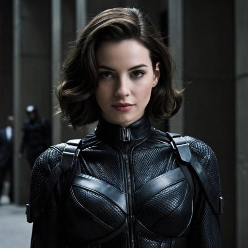 Female Character in Black Tactical Suit