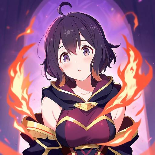 Illustration of Morgan (female) (fire emblem), fire emblem in the style of Krudears