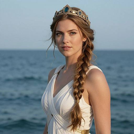 Sea Goddess Calypso with Crown
