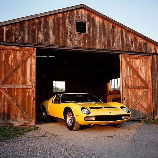 Vintage Lamborghini Barn Find Photo